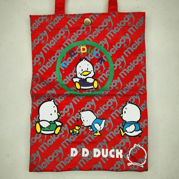 Vintage Pekkle Duck Tote Bag Kawaii Aesthetic Red Melody - Picture 4 of 5